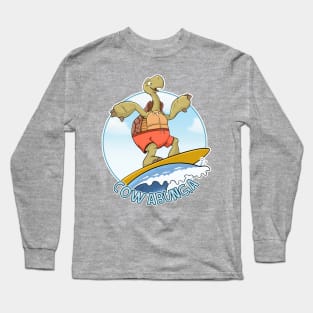 Surfin Turtle Funny Shirt, Cowabunga, Turtle Love Shirt Long Sleeve T-Shirt